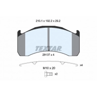 Тормозные колодки дисковые, комплект TEXTAR 512412 29137 2913706 29137 292 1 4 T3034
