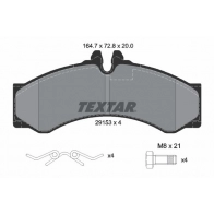 Тормозные колодки дисковые, комплект TEXTAR 29153 200 1 4 29153 2915301 Mercedes Sprinter (904) 1 Кабина с шасси 2.9 412 D 122 л.с. 1996 – 2006