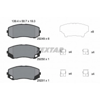 Тормозные колодки дисковые, комплект TEXTAR 29249 193 0 5 T4136 29249 2924901 512480
