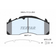 Тормозные колодки дисковые, комплект TEXTAR 1437841522 4TZ QS4 2927705