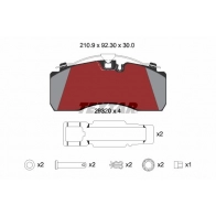 Тормозные колодки дисковые, комплект TEXTAR 2932002 Smart Cabrio (450) 1 2000 – 2004 UDZHZT 29320 300 1 4
