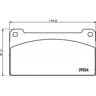Тормозные колодки дисковые, комплект TEXTAR 29324 Fiat Strada 29324 203 0 8 T527 2932403