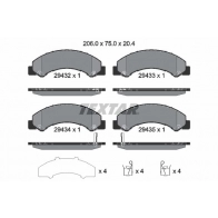 Тормозные колодки дисковые, комплект TEXTAR 1437027270 2943201 YBPLDD 1
