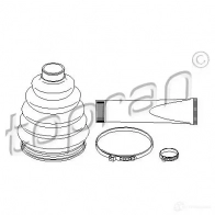 Пыльник шруса, ремкомплект TOPRAN 206989 2440839 QYHTB O