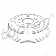 Тормозной барабан TOPRAN 2448764 721192 A 3U9V