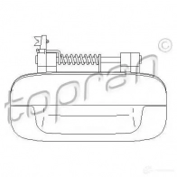 Ручка двери TOPRAN Peugeot 406 1 (8E, 8F) Универсал 1.8 90 л.с. 1997 – 2004 722387 CT 1EL