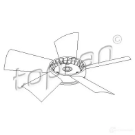 Крыльчатка охлаждения двигателя TOPRAN 2443877 RWXT07 K 401191