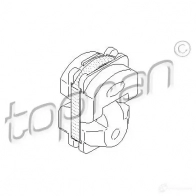Кронштейн крепления глушителя TOPRAN 3Z 0VZ 721948 Citroen Xsara 1 (N2) Универсал 1.6 i 88 л.с. 1997 – 2000