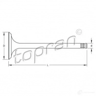 Впускной клапан TOPRAN 6 F3KU Ford Fiesta 6 (CB1, CCN) Хэтчбек 1.4 TDCi 68 л.с. 2009 – 2024 302298