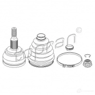 Шрус приводного вала, комплект TOPRAN 112997 Volkswagen Touareg (7L) 1 2002 – 2010 8VD MFT