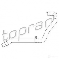 Патрубок радиатора, шланг TOPRAN 721823 Citroen Saxo 1 (S0, S1) Хэтчбек 1.4 VTS 75 л.с. 1996 – 2003 D1 9MKX