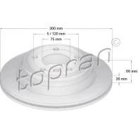 Тормозной диск TOPRAN 503014 1224474860 FR0 VZE