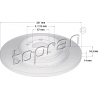 Тормозной диск TOPRAN R B1SPL 401402 2443998