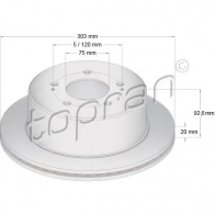 Тормозной диск TOPRAN I Z1OGIE 821218 2450614
