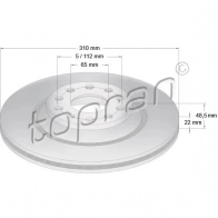 Тормозной диск TOPRAN 2436239 HPAVA I 110418