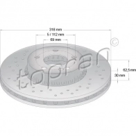Тормозной диск TOPRAN Z75 X3DK 1437843855 631164