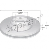 Тормозной диск TOPRAN 111288 CMP XNIJ 2436817
