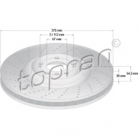 Тормозной диск TOPRAN 409481 1224456626 0 QIEFFD