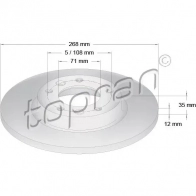Тормозной диск TOPRAN 1224498202 HS EXXRI 723881