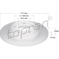 Тормозной диск TOPRAN ZE6 A9F 304250 1224438002