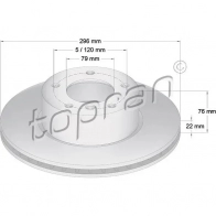 Тормозной диск TOPRAN Q6 OYI 500570 2445431