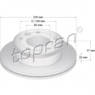 Тормозной диск TOPRAN M1R0E H 110438 2436251