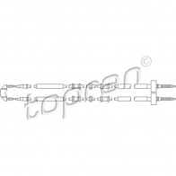 Трос ручника, стояночного тормоза TOPRAN 205508 Opel Astra (G) 2 Хэтчбек 2.0 DTI 16V (F08. F48) 101 л.с. 1999 – 2005 Y 5F4ZT