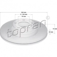 Тормозной диск TOPRAN 503015 1224474868 WT MCPA
