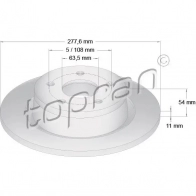 Тормозной диск TOPRAN 2442451 CAX 6C 302249