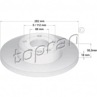 Тормозной диск TOPRAN 108507 WT0NE 8 2435132