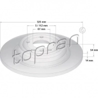 Тормозной диск TOPRAN 409483 9K5XPN C 1224456634