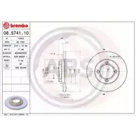 Тормозной диск A.B.S. 1219625969 08.5741.10 ZISTYV3 9U9 QB8H