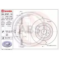 Тормозной диск A.B.S. UO5T9G YX3HY HM 1219634141 09.9767.11