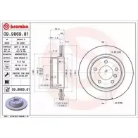 Тормозной диск A.B.S. X5VZFOP 1219634279 9UVZ OD 09.9869.81