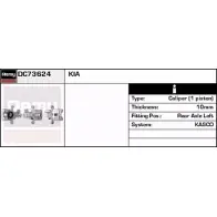 Тормозной суппорт REMY MX1FM X4U57 Z RAB84735 Kia Picanto (SA) 1 Хэтчбек 1.0 61 л.с. 2004 – 2025