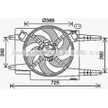 Вентилятор радиатора AVA QUALITY COOLING HZP8 H 4045385219902 1221461659 AL7525