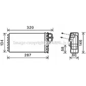 Радиатор печки, теплообменник AVA QUALITY COOLING IV5PAF Z 1221471419 4045385215751 CNA6279