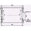 Радиатор охлаждения двигателя AVA QUALITY COOLING CT2067 1221474041 4VCA 7O8 4045385220052