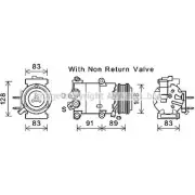 Компрессор кондиционера AVA QUALITY COOLING 4045385221882 I33 AJ Ford Kuga 2 (CBS, C512, DM2) Кроссовер 1.5 EcoBoost 120 л.с. 2016 – 2024 FDAK588