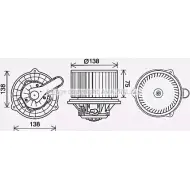 Моторчик вентилятора печки AVA QUALITY COOLING KA8288 FC87YC 9 4045385220496 1221498359
