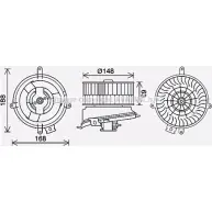 Моторчик вентилятора печки AVA QUALITY COOLING 4045385221950 MS8711 U 0JV6 1221502229