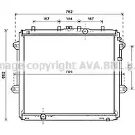 Радиатор охлаждения двигателя AVA QUALITY COOLING TO2736 4045385220564 BX 1EPEI 1221528533