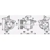 Компрессор кондиционера AVA QUALITY COOLING FJW CM9 1221530109 TOK734 Y04JRP0