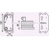 Масляный радиатор двигателя AVA QUALITY COOLING QBIER VO3295 3KE UMV 1221537751