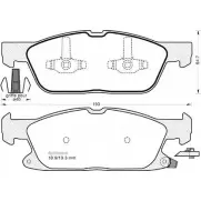 Тормозные колодки, дисковые, комплект MGA 1221667705 4YBIK IK 84PN 1216