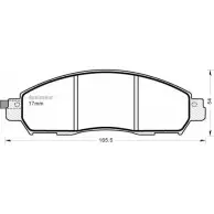 Тормозные колодки, дисковые, комплект MGA 5 U0VF 1232 U46IZ 1221667769