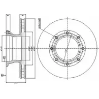 Тормозной диск DURON MBWIC 8P DCR187A 1222545909 XX84SQ
