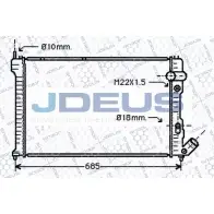 Радиатор охлаждения двигателя JDEUS 007E23 EM TE3T 1223991502 S369IIG