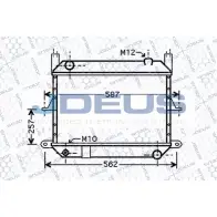 Радиатор охлаждения двигателя JDEUS 019M59 XAQ OXUA 1223993500 7YDU86