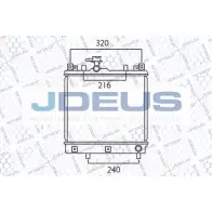 Радиатор охлаждения двигателя JDEUS 10HE0Q0 EDZ ND 042M19 Suzuki